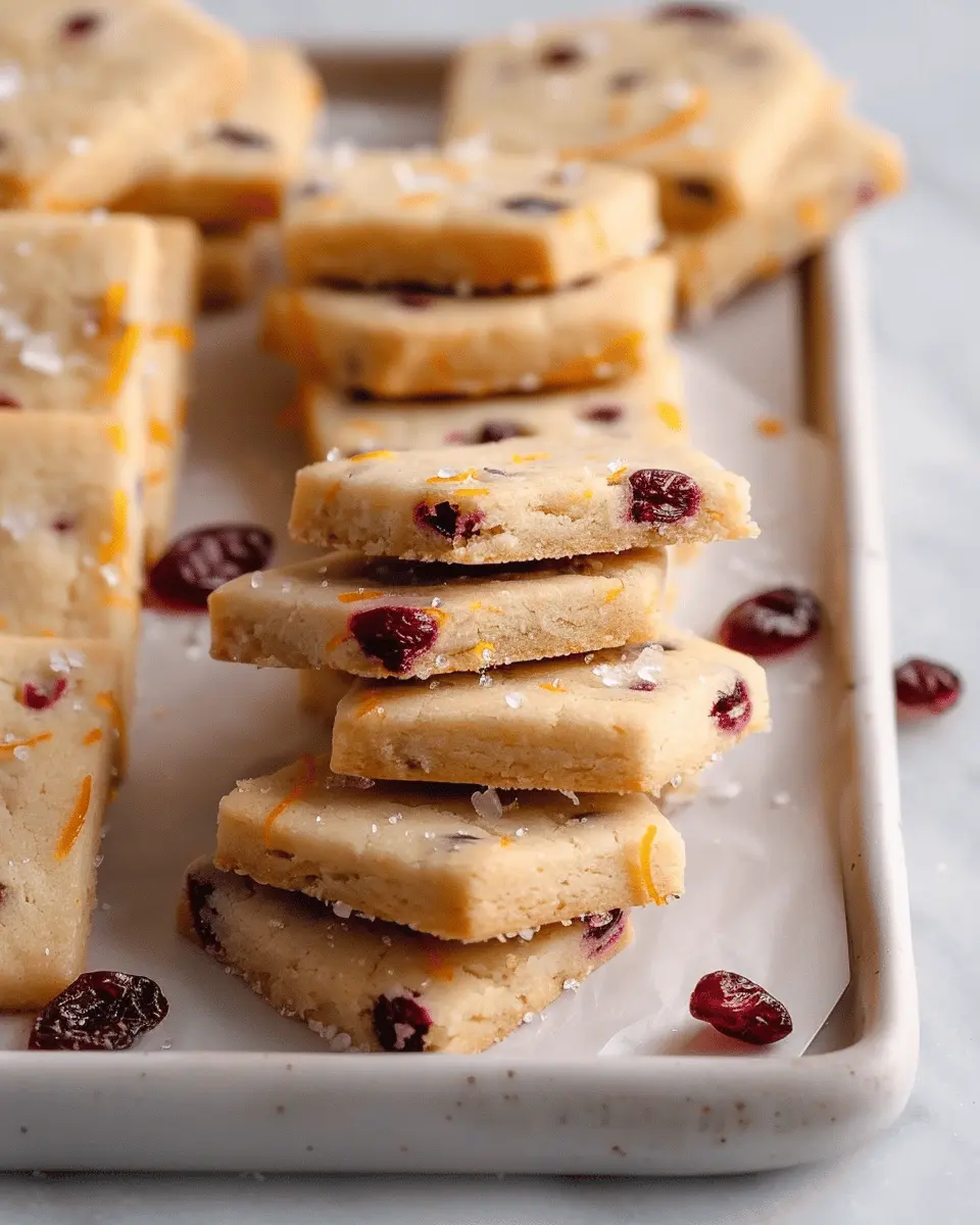 Orange Cranberry Shortbread Cookies