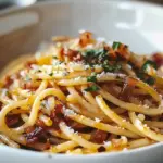 Caramelized Onion Pasta with Chilli Oil