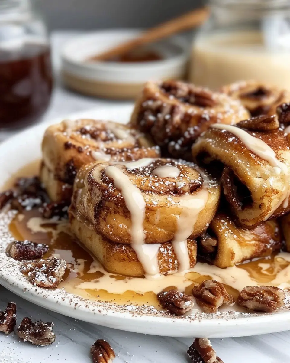 Cinnamon Roll French Toast Roll with Turkey Bacon Delight