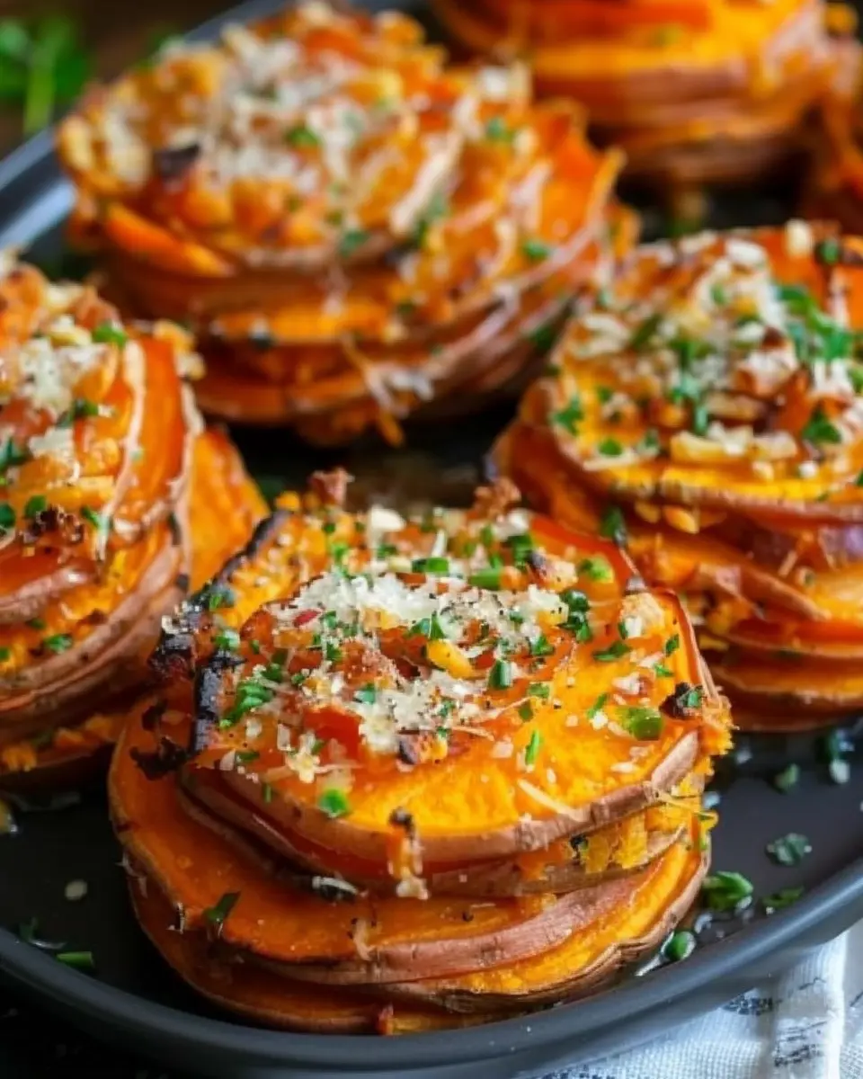 Garlic Butter Sweet Potato Stacks: A Deliciously Easy Side Dish