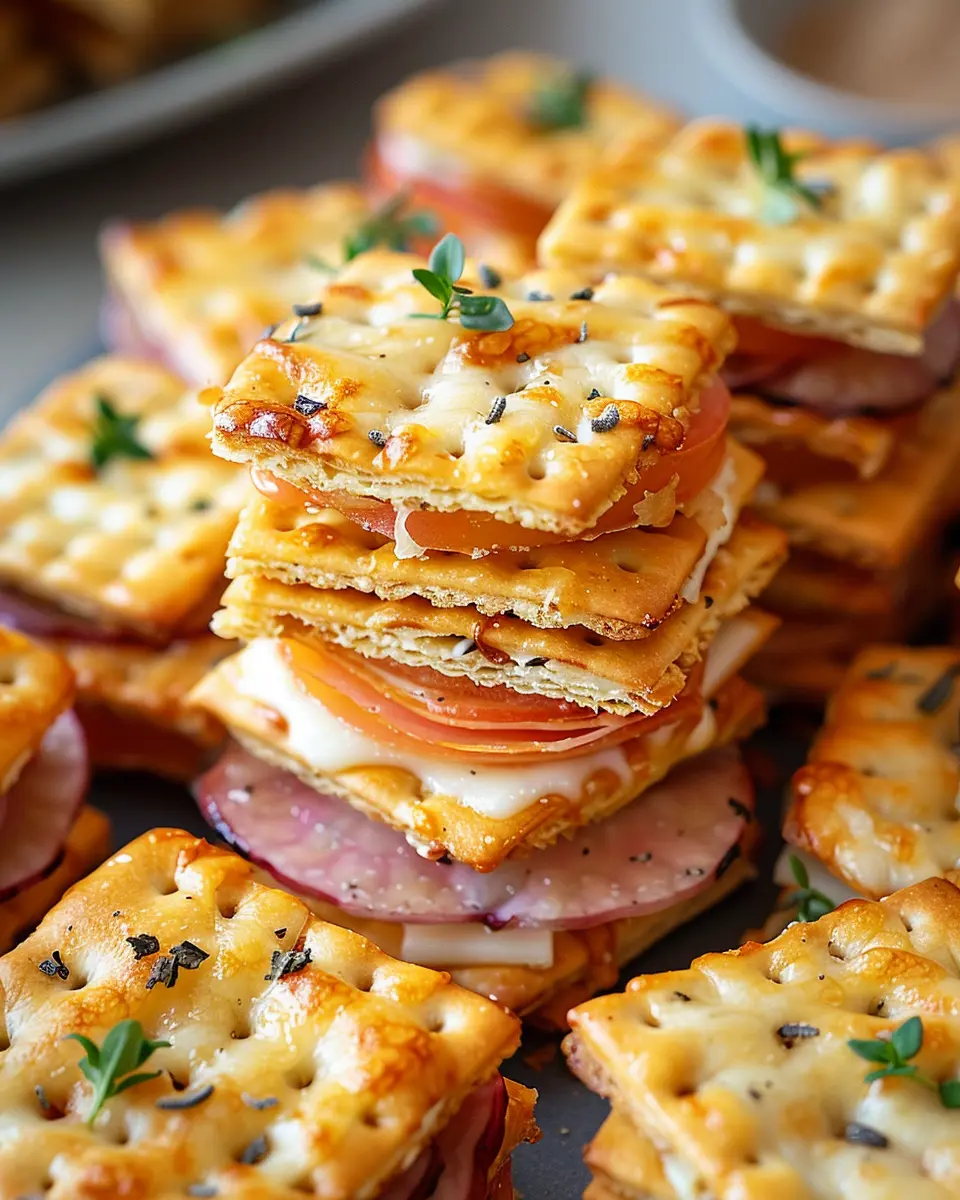 Ritz Cracker Party Sandwiches: Easy Turkey Bacon &amp; Chicken Ham Delight