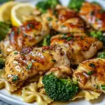 Cowboy Butter Lemon Bowtie Chicken with Broccoli Recipe