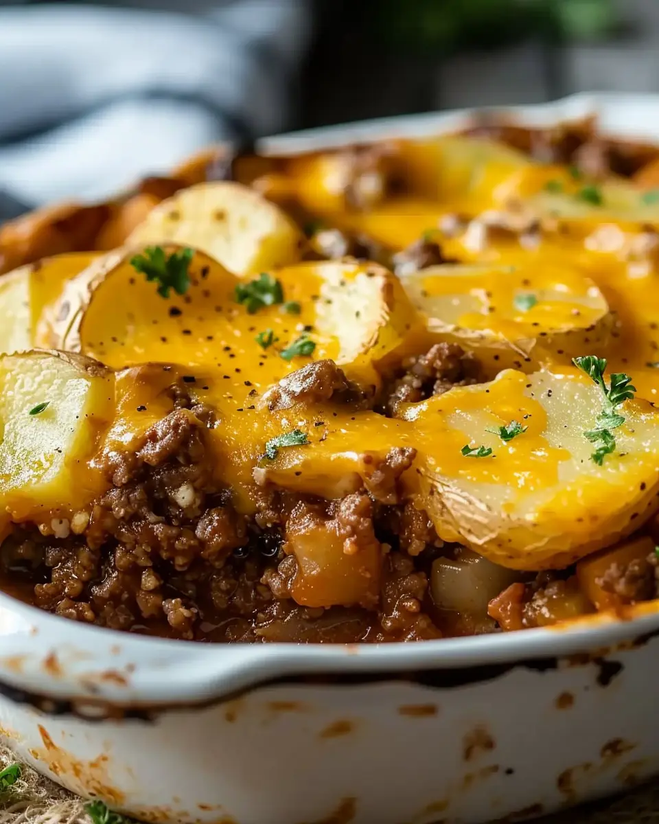 Cheesy Ground Beef and Potatoes Casserole Your Family Will Love