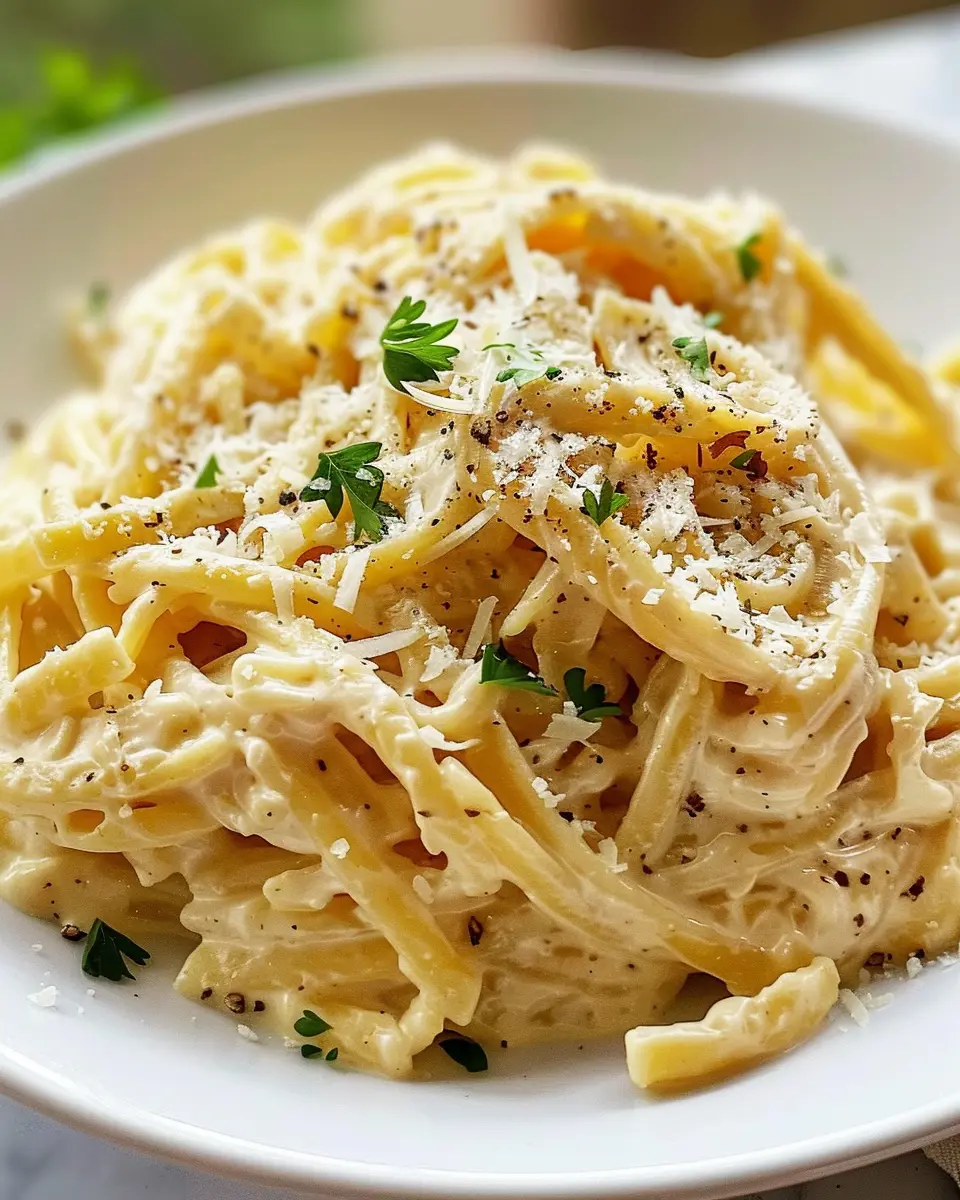 One Pot Creamy Garlic Pasta: Easy &amp; Delicious with Turkey Bacon
