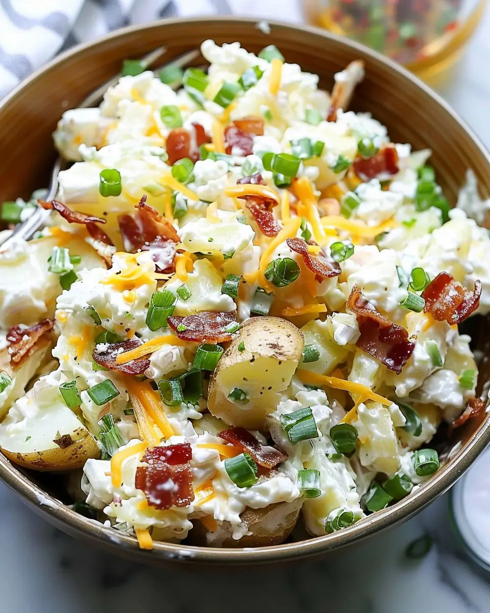 Loaded Baked Potato Salad Recipe: Indulgent Twist with Turkey Bacon