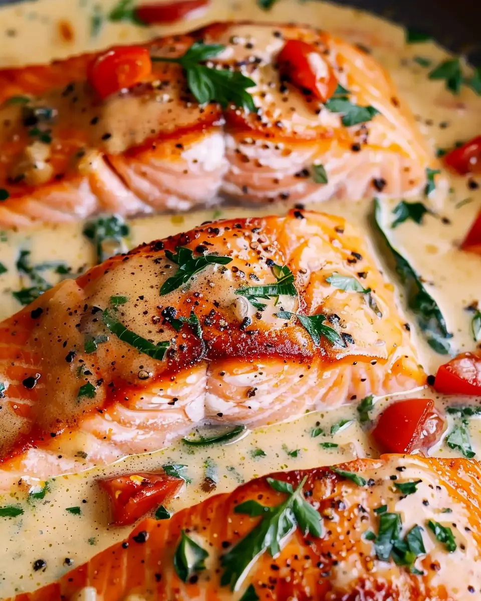 Creamy Tuscan Salmon with Turkey Bacon: A Cozy Dinner Delight
