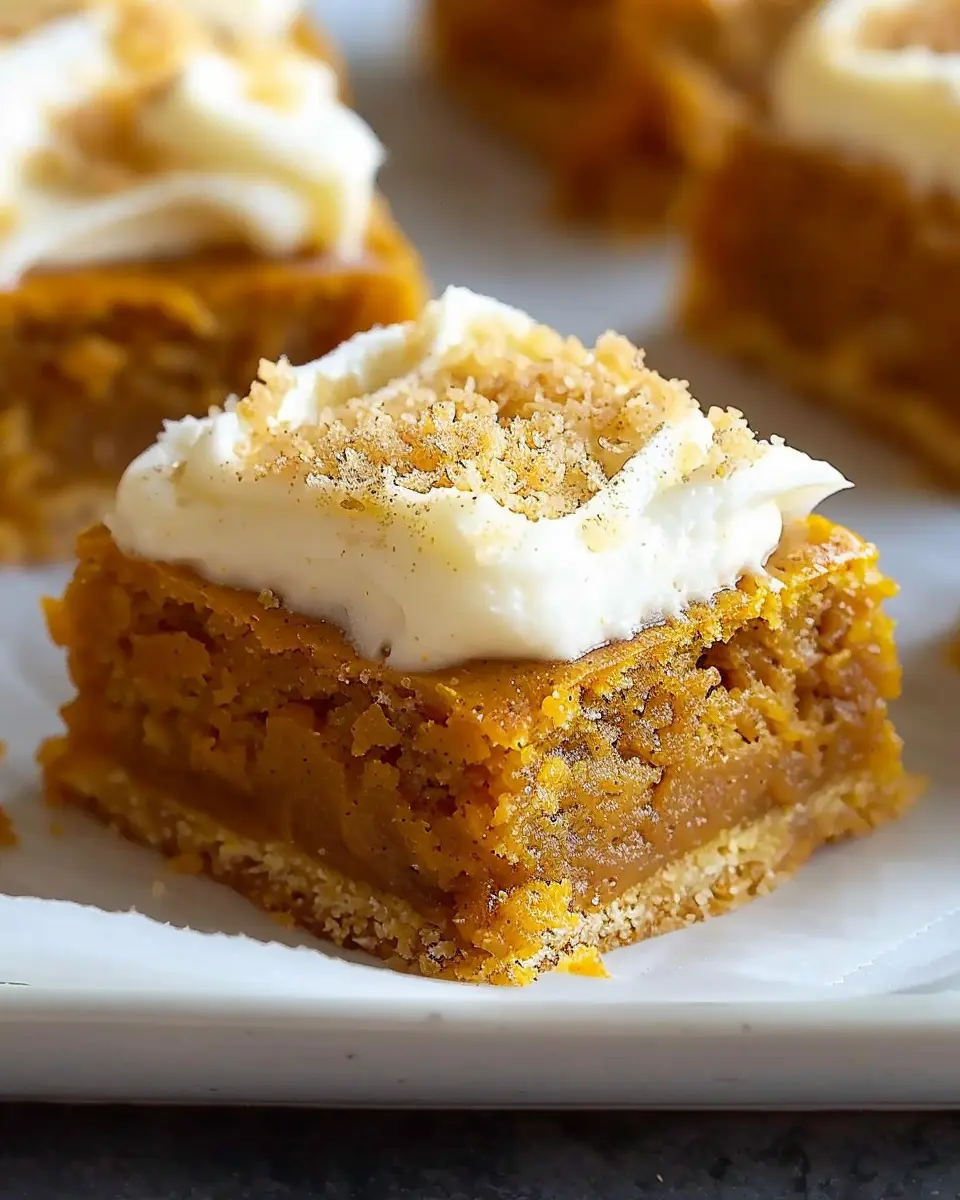 Delight in Paula Deen Pumpkin Bars with Creamy Frosting