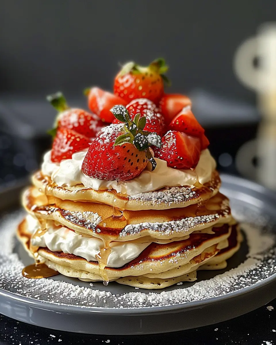 Strawberries and Cream Protein Pancakes: A Healthy Indulgence