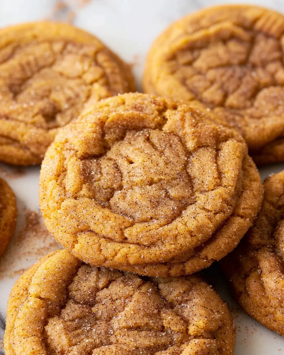 Chewy Pumpkin Snickerdoodle Cookies