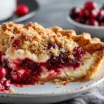 Cranberry Cream Cheese Crumb Pie