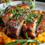Apple Cider Pork with Mashed Sweet Potatoes Recipe