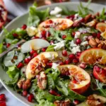 Pomegranate Christmas Salad with Honey Mustard Dressing