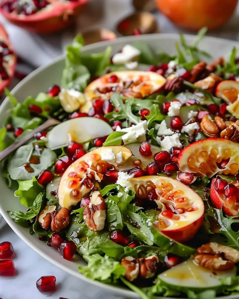 Pomegranate Christmas Salad: A Festive Delight with Honey Mustard Dressing