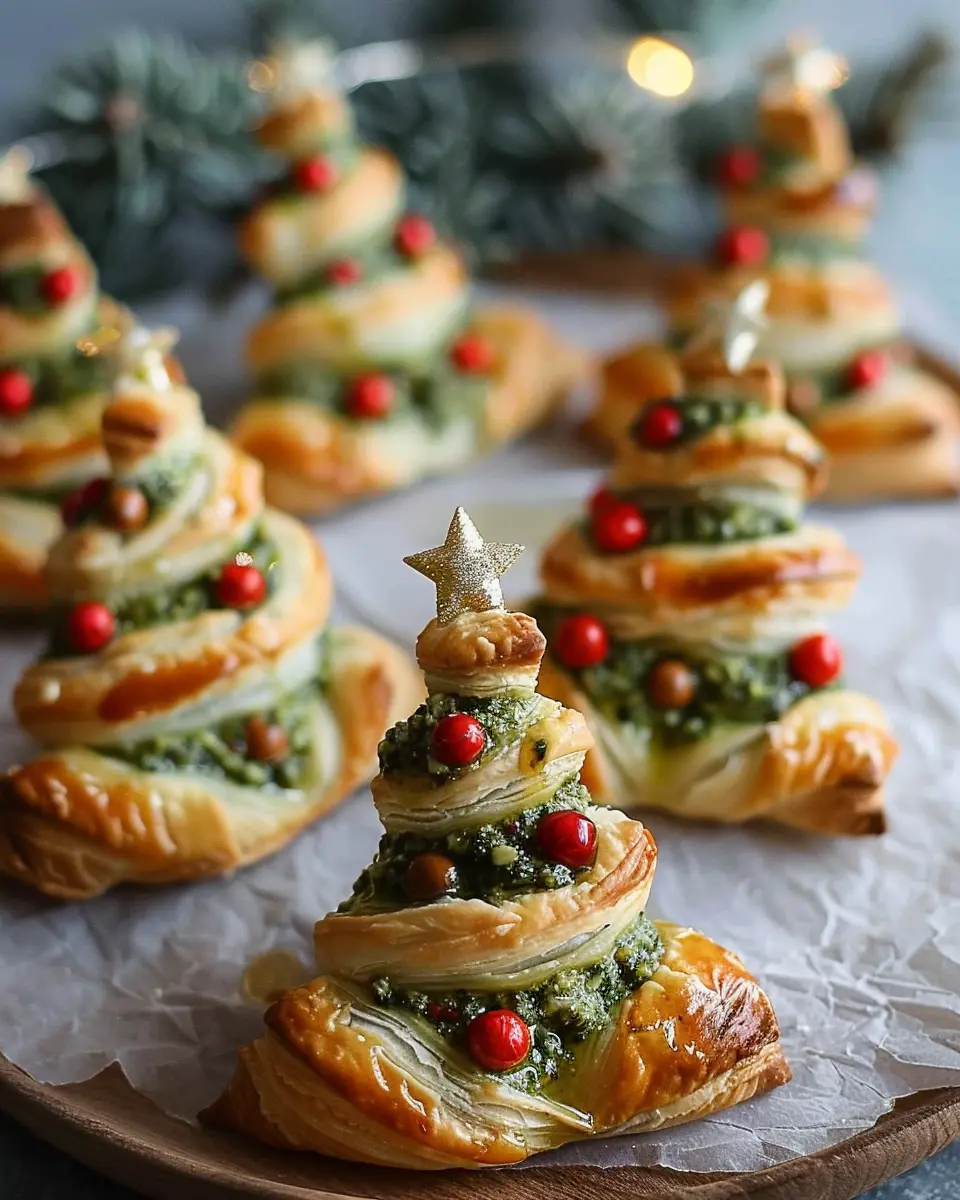 Puff Pastry Pesto Christmas Trees Festive Bites