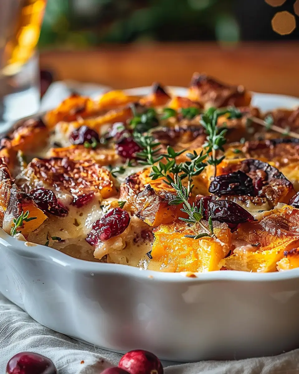 Sweet Potato &amp; Cranberry Gratin
