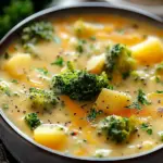 Crockpot Potato Broccoli Cheddar Soup