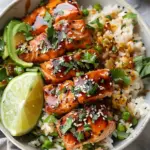 Honey Glazed Salmon Rice Bowls Recipe