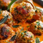 Easy Turkey Meatballs in Pumpkin Sage Sauce