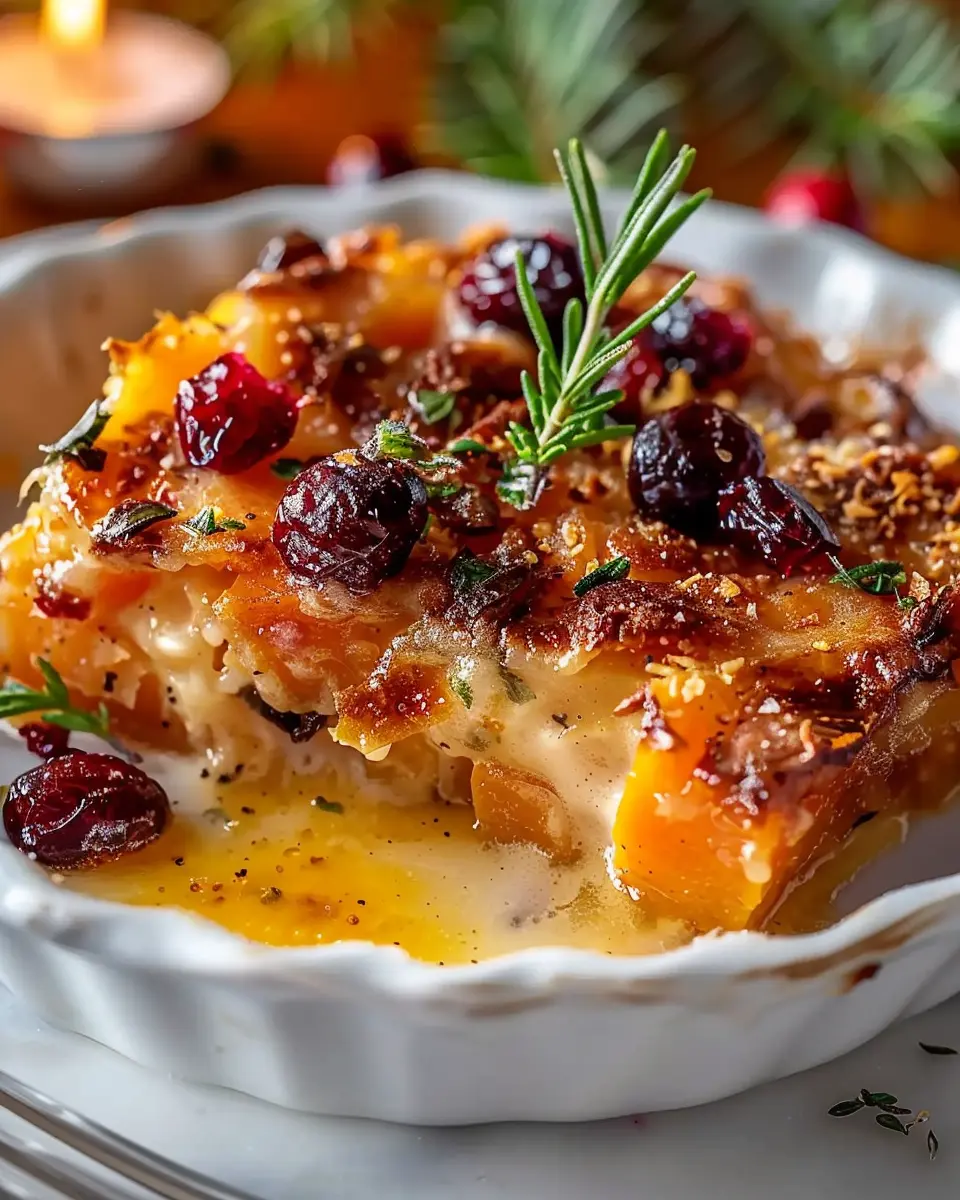 Sweet Potato & Cranberry Gratin