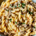 Stovetop Creamy Ground Beef Pasta Bliss for Cozy Nights