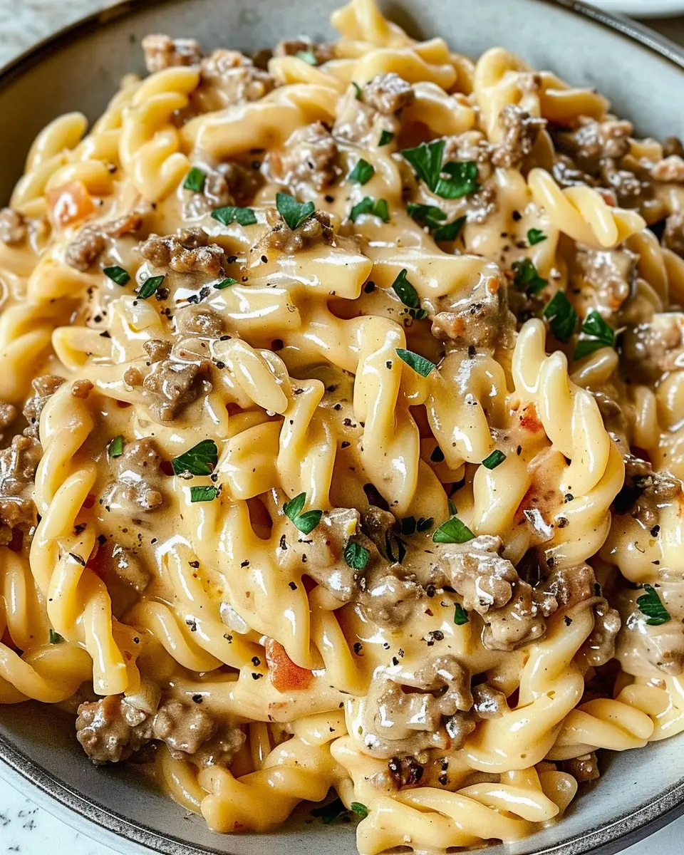 Stovetop Creamy Ground Beef Pasta Bliss for Cozy Nights