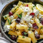 Feta & Cranberry Rigatoni Salad with Lemon Vinaigrette