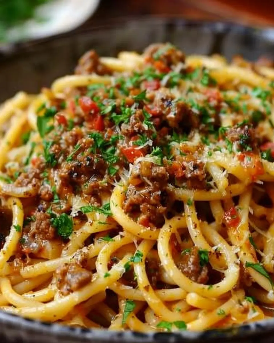 Cajun Beef Spaghetti: Indulgent Creamy Three with Turkey Bacon