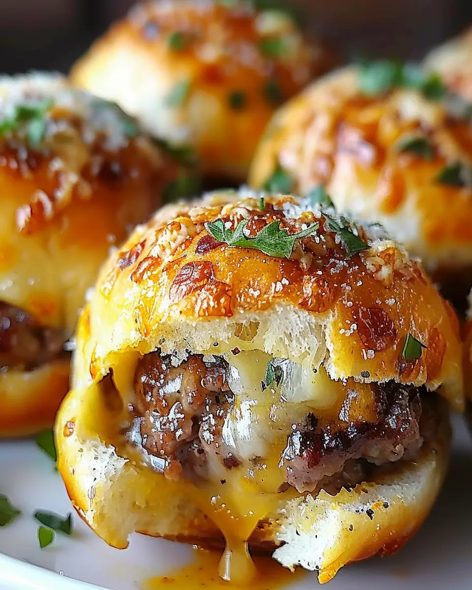 Garlic Parmesan Cheeseburger Bombs That Will Impress Everyone