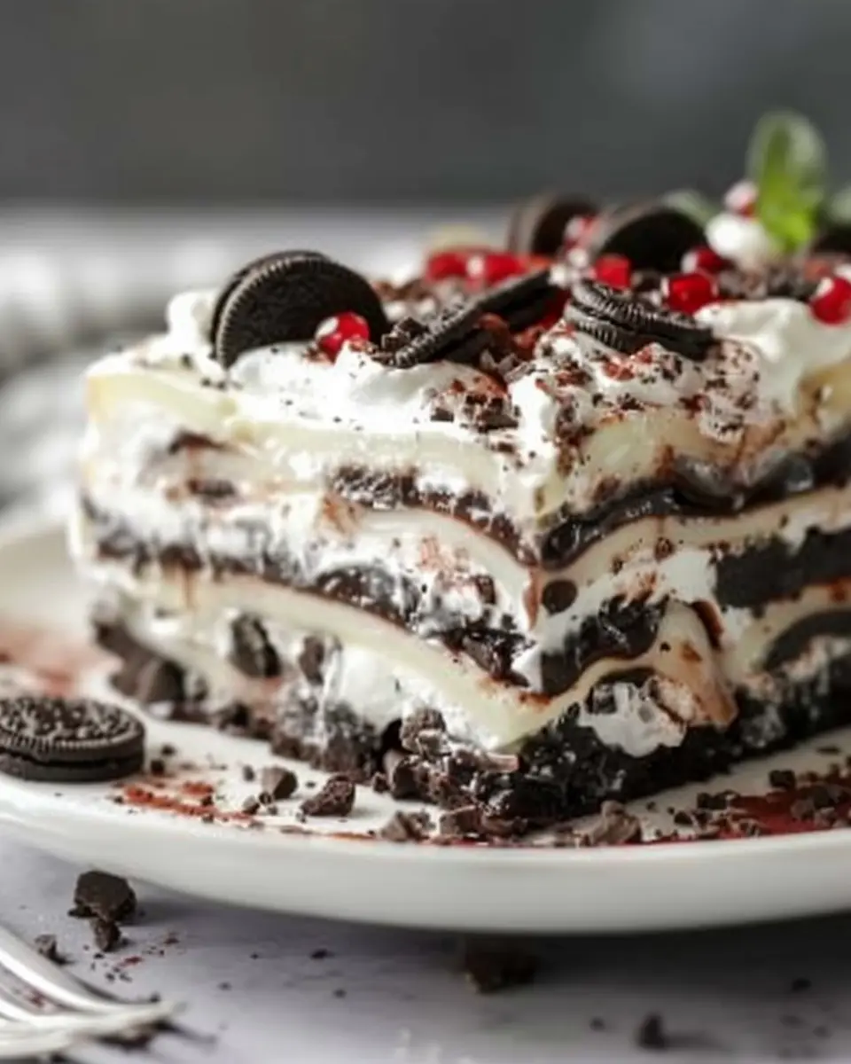 No Bake Christmas Oreo Lasagna: The Best Indulgent Treat