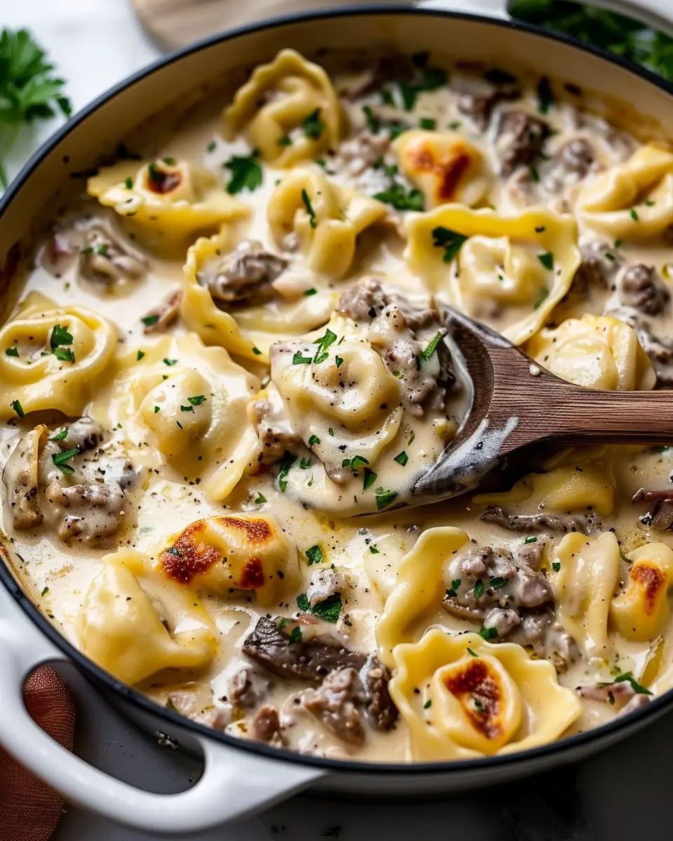 Cheesesteak Tortellini in Creamy Provolone Sauce: An Indulgent Twist