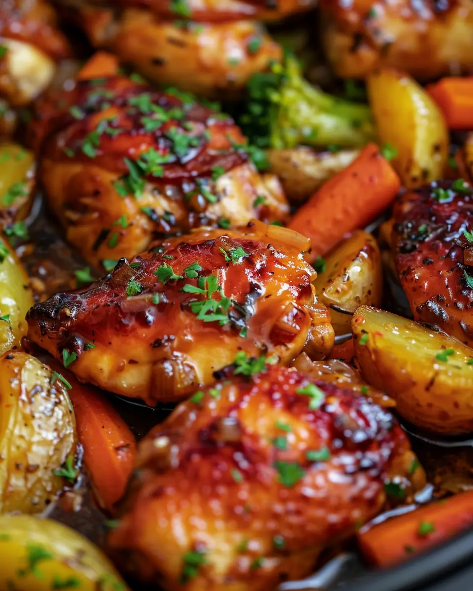 Slow Cooker Honey Garlic Chicken and Veggies