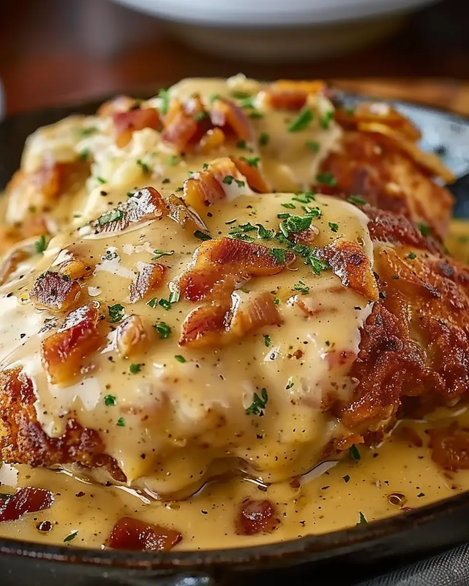 Texas Roadhouse Smothered Chicken: Easy Recipe with Jack Cheese and Turkey Bacon