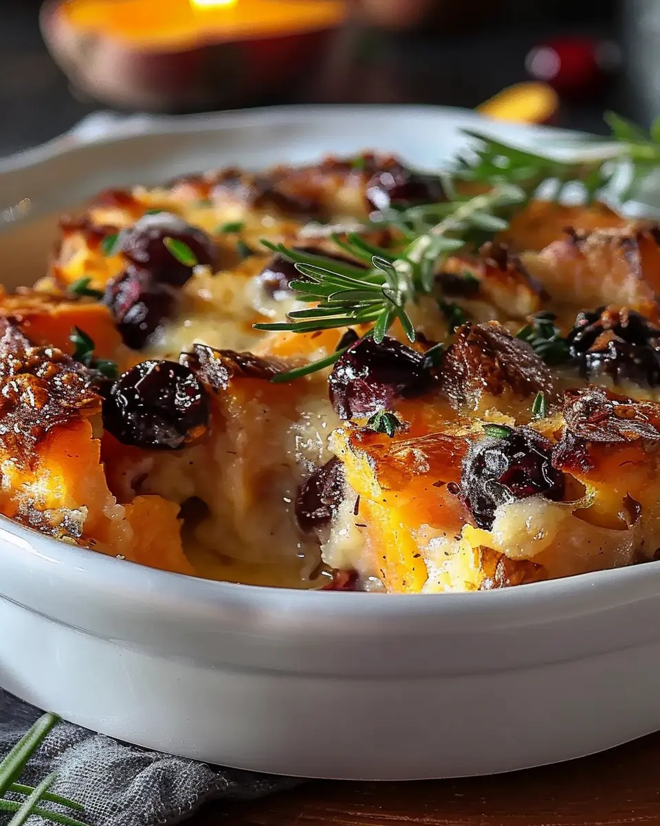 Sweet Potato &amp; Cranberry Gratin