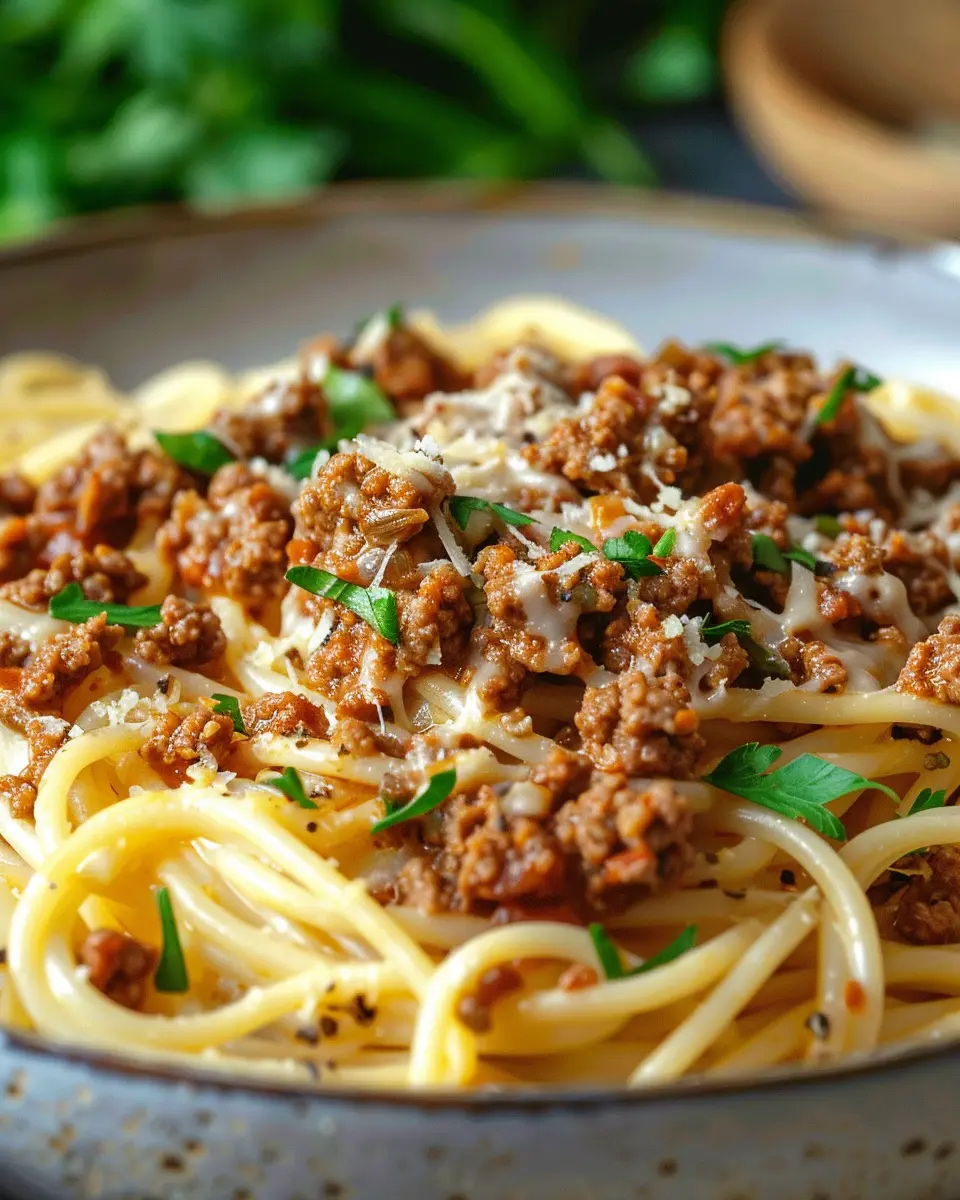 White Bolognese Sauce: A Creamy Indulgence with Turkey Bacon