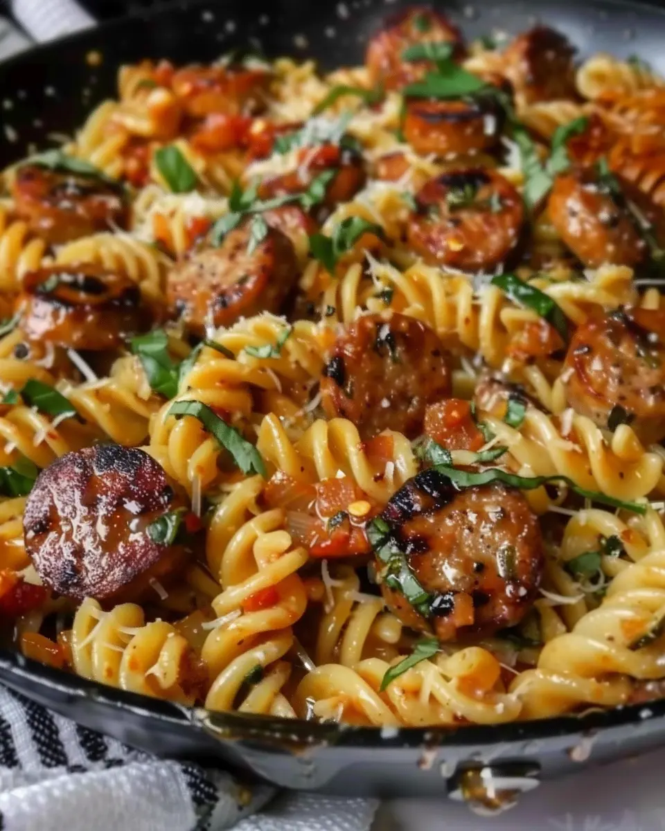 Sticky Honey Garlic Sausage Pasta Skillet: A Quick, Delicious Delight