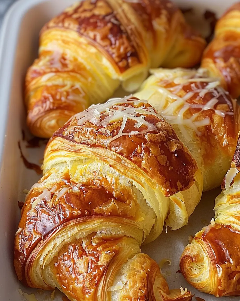 Croissant Bake Delight: Easy Turkey Bacon &amp; Chicken Ham Brunch