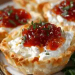 Quick Pepper Jelly Cream Cheese Appetizer Dip and Bites