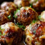 Crockpot French Onion Meatballs