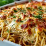 Creamy Southern Spaghetti Bake
