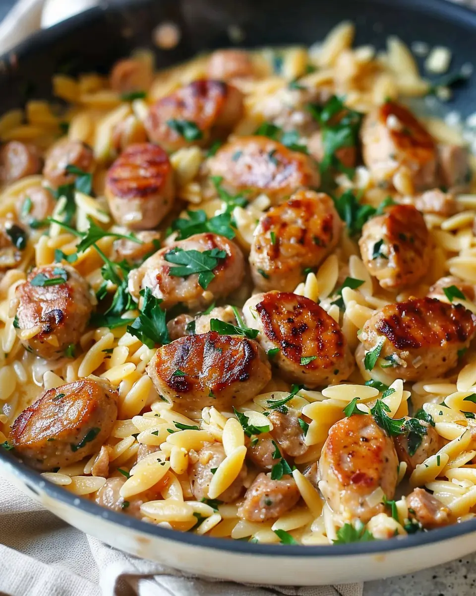 Creamy Chicken Sausage Orzo: An Easy One-Pan Delight for Dinner