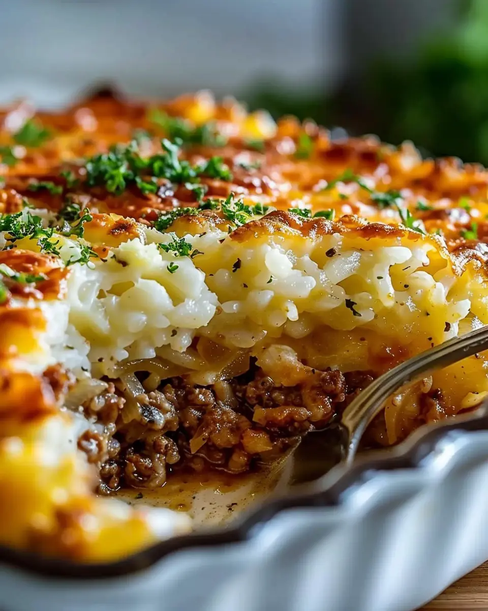 French Onion Ground Beef and Rice Casserole: Cozy Comfort Food