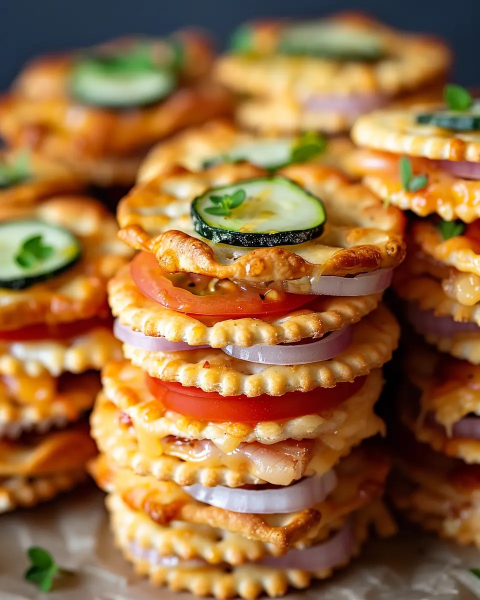 Ritz Cracker Party Sandwiches: Easy Turkey Bacon &amp; Chicken Ham Treats