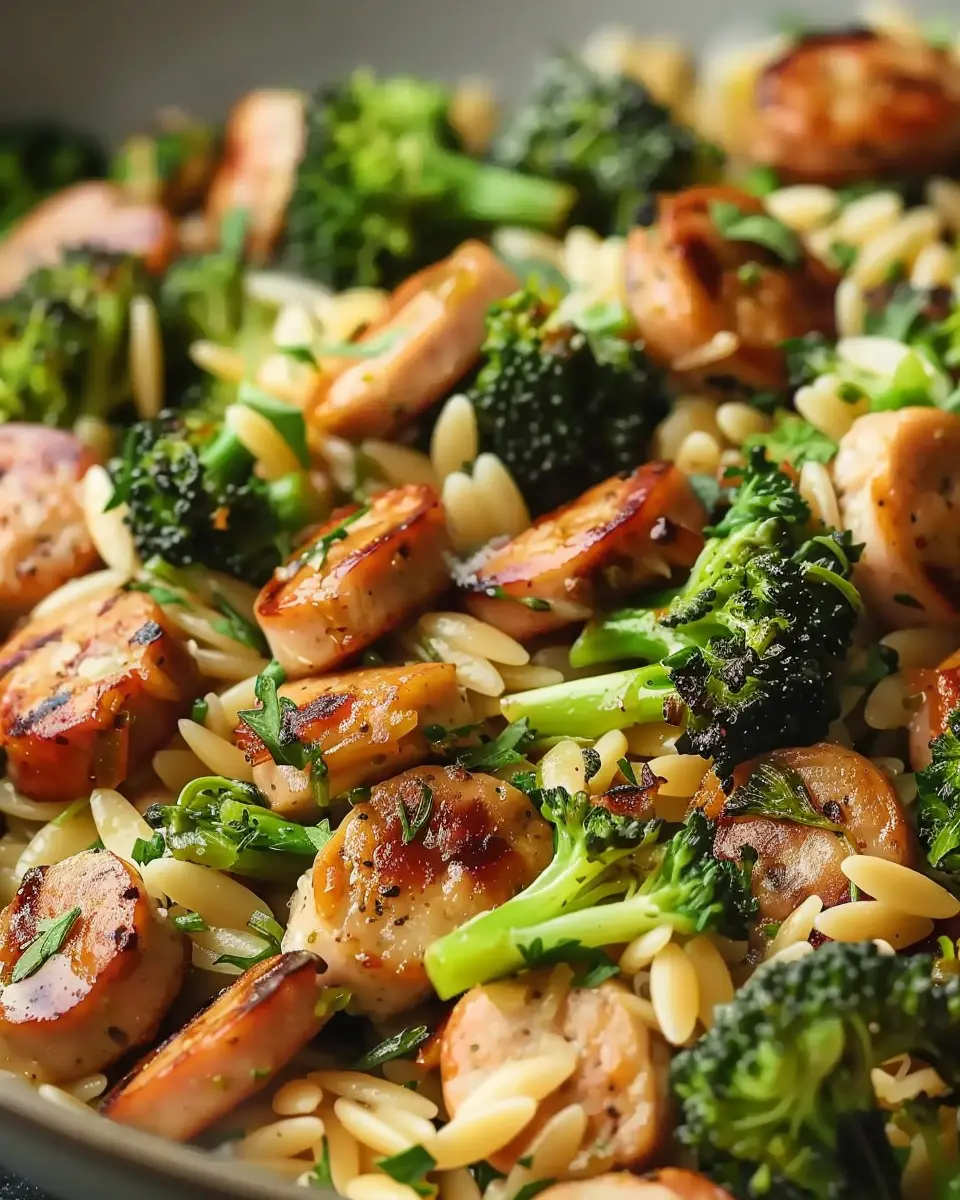 Chicken Sausage and Broccoli Orzo – Easy, Healthy Delight at Home