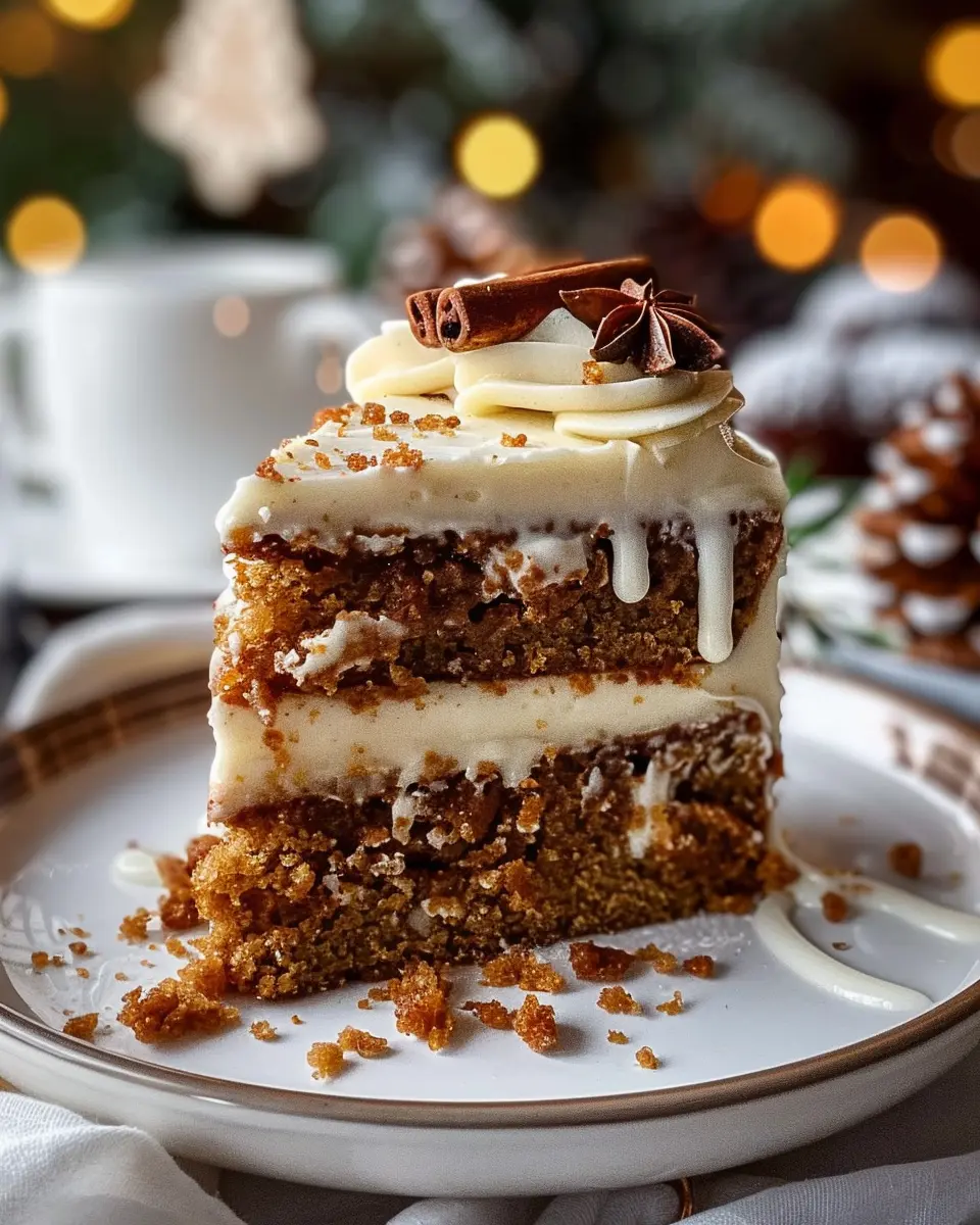 Gingerbread Cake with Indulgent Cinnamon Molasses Frosting