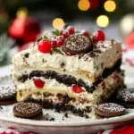 No-Bake Christmas Oreo Lasagna