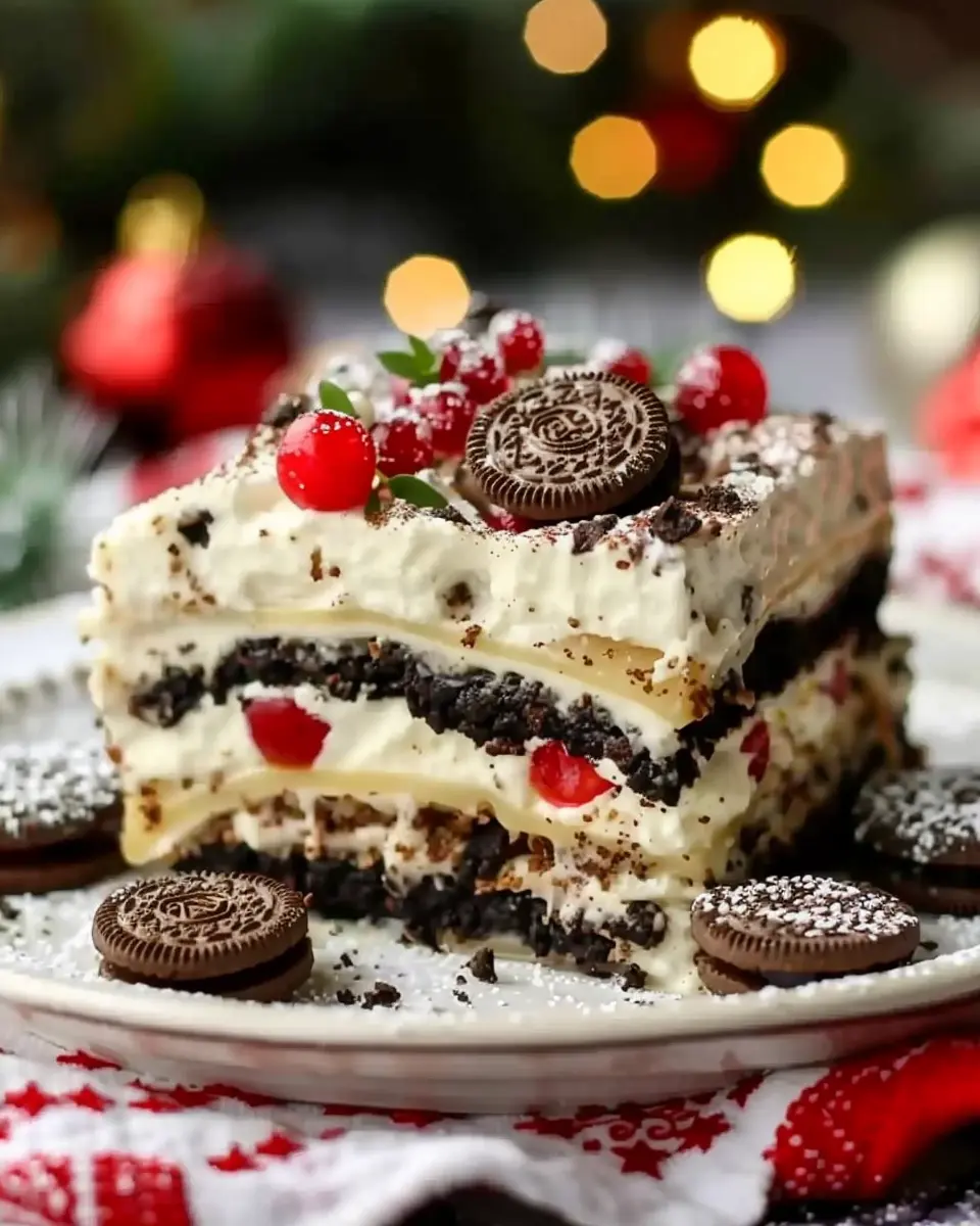 No-Bake Christmas Oreo Lasagna: The Ultimate Indulgent Delight
