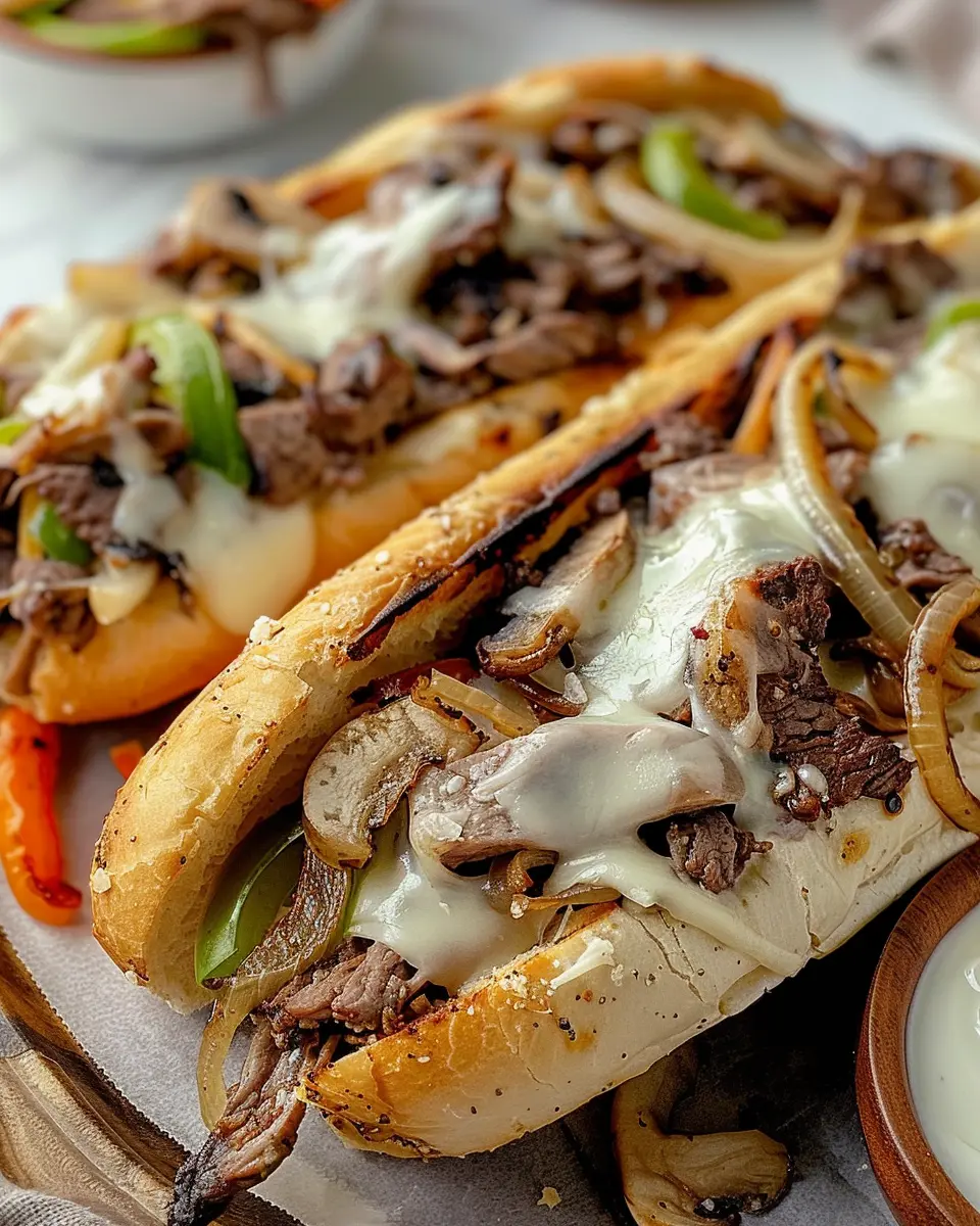 Easy Classic Philly Cheesesteak with Turkey Bacon and Chicken Ham