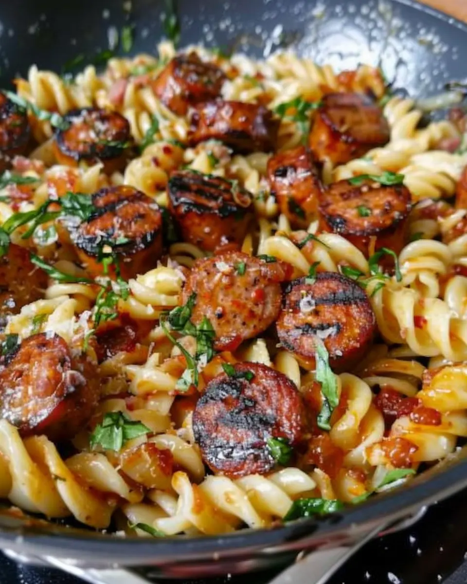 Sticky Honey Garlic Sausage Pasta Skillet: A Simple Delight for Home Cooks