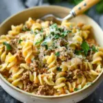 Comforting Crockpot Ground Beef Pasta