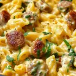 One-Pan White Cheddar Ranch Sausage Magic Pasta